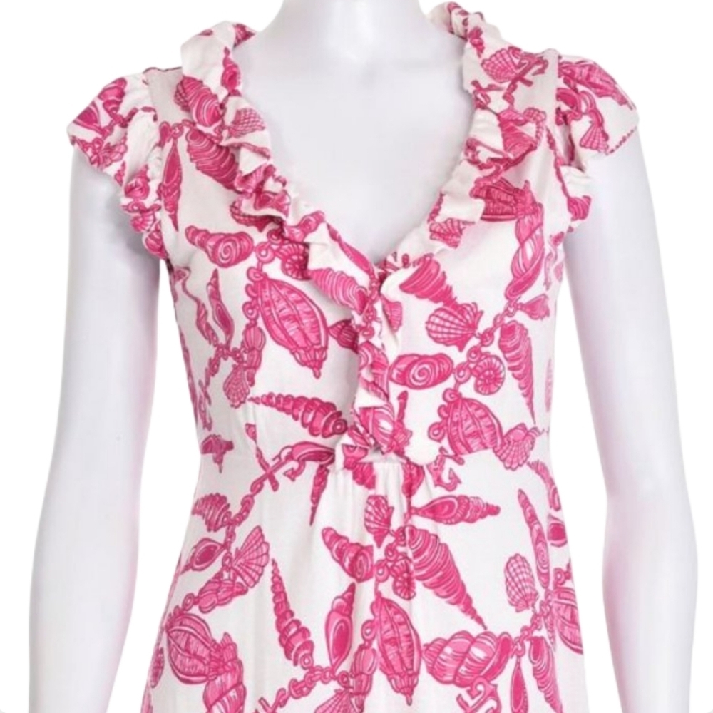 Lilly Pulitzer Clare Dress Silk Jersey Hotty Pink Fallin In Love A Little XS NWT - Picture 6 of 12
